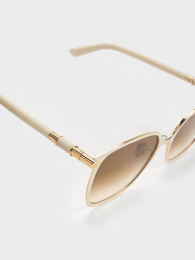 Ophelia Square Sunglasses, Cream, hi-res