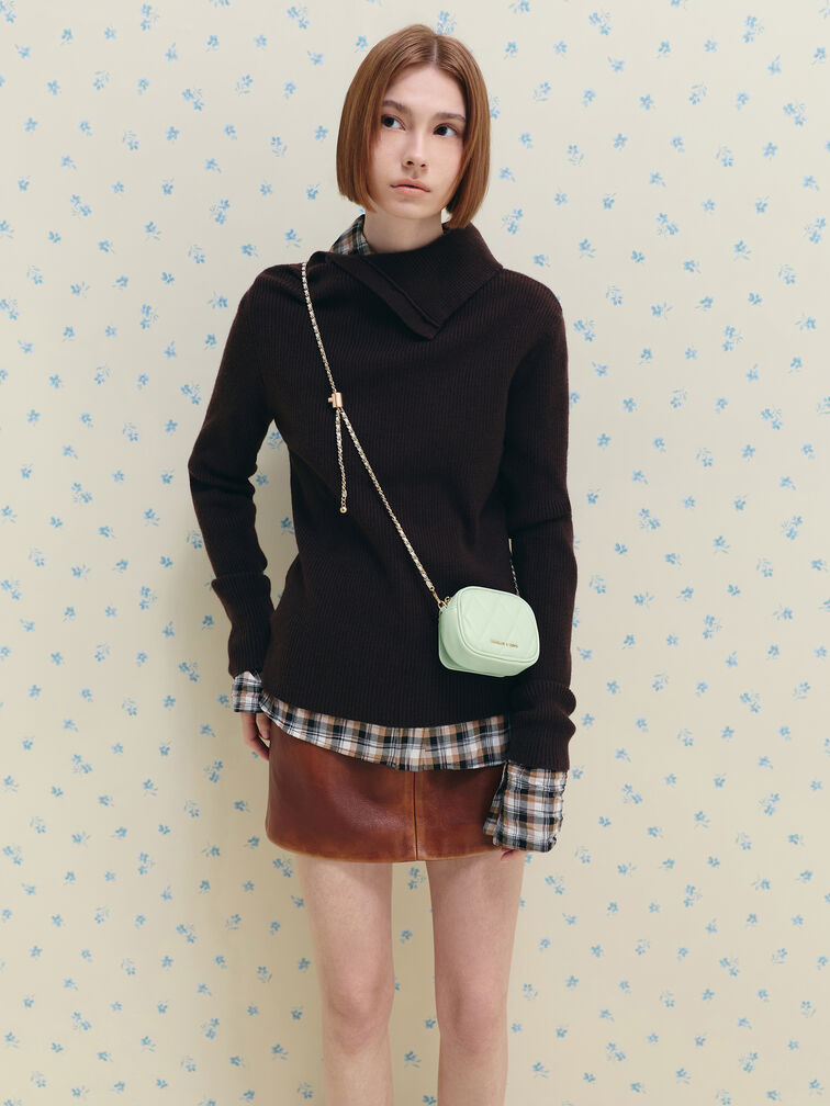 Arwen Quilted Mini Bag, Mint Green, hi-res