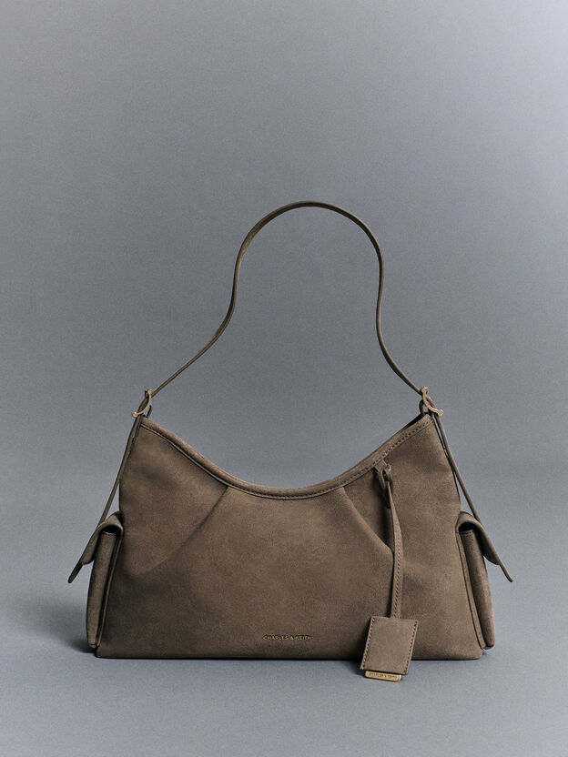 Khai Side-Pocket Shoulder Bag, Stone Grey, hi-res