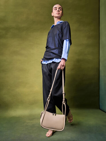 Lyla Shoulder Bag, Taupe, hi-res