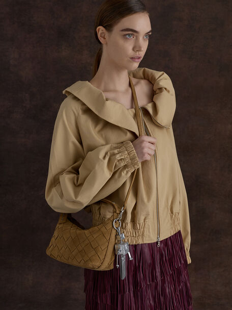 Ivette Woven Shoulder Bag, Sahara Sand, hi-res