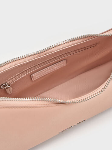 Lane Chain-Link Shoulder Bag, Light Pink, hi-res