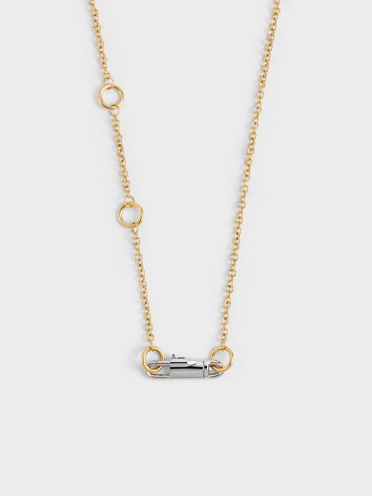 Delfina Two-Tone Necklace, Multi, hi-res