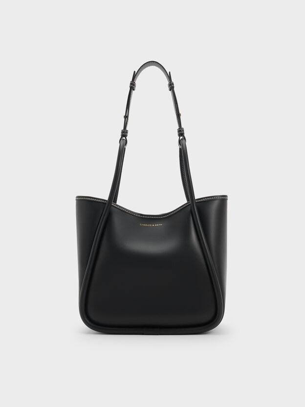 Mini Lyla Tubular Tote Bag, Black, hi-res