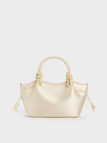 Sammie Pearl-Butterfly Knotted-Handle Tote Bag, Butter, hi-res