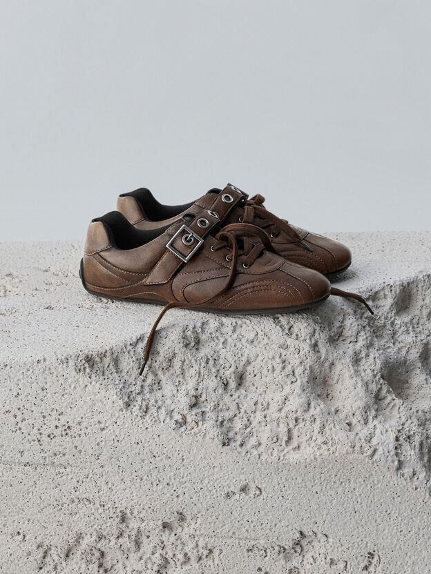 Jollie Grommet Mary Jane Sneakers, Dark Brown, hi-res