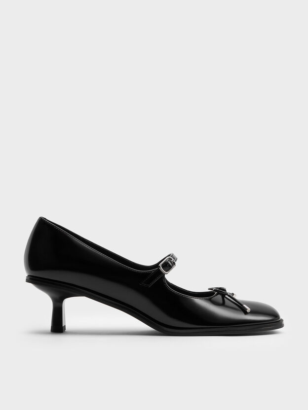 Wendy Kitten-Heel Mary Jane Pumps, Black Box, hi-res