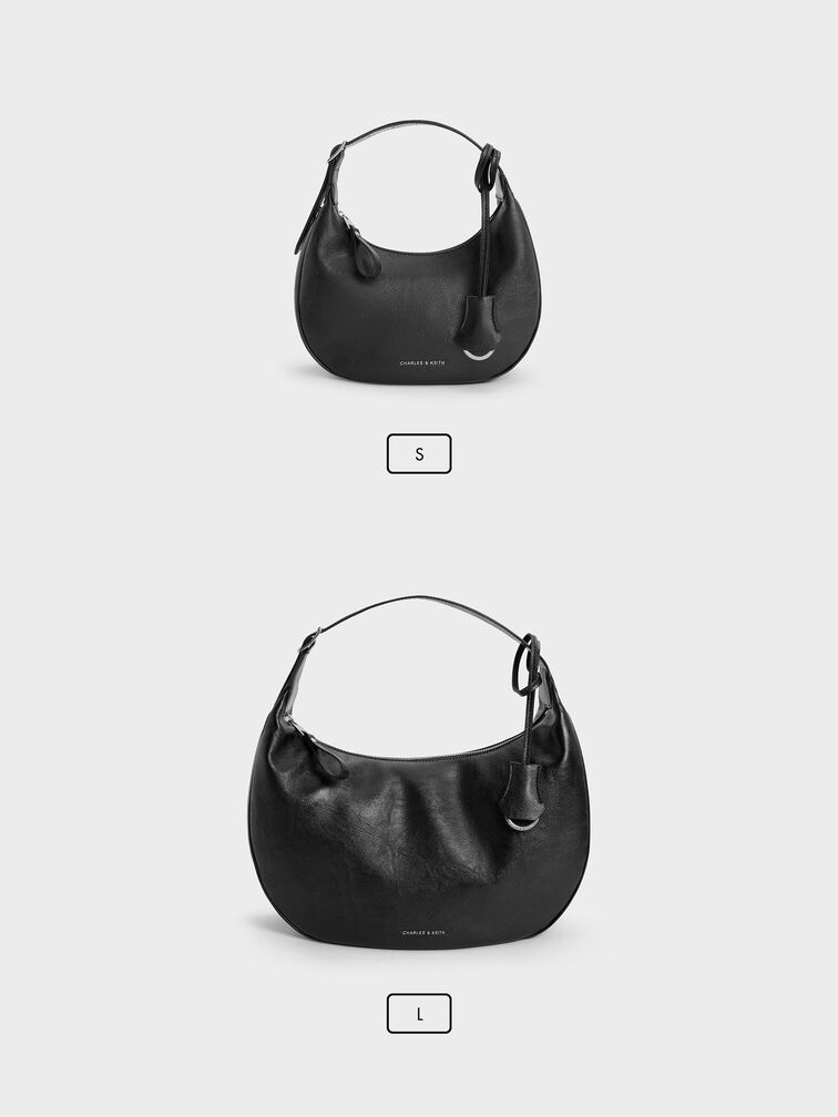 Large Vega Hobo Bag, Noir, hi-res