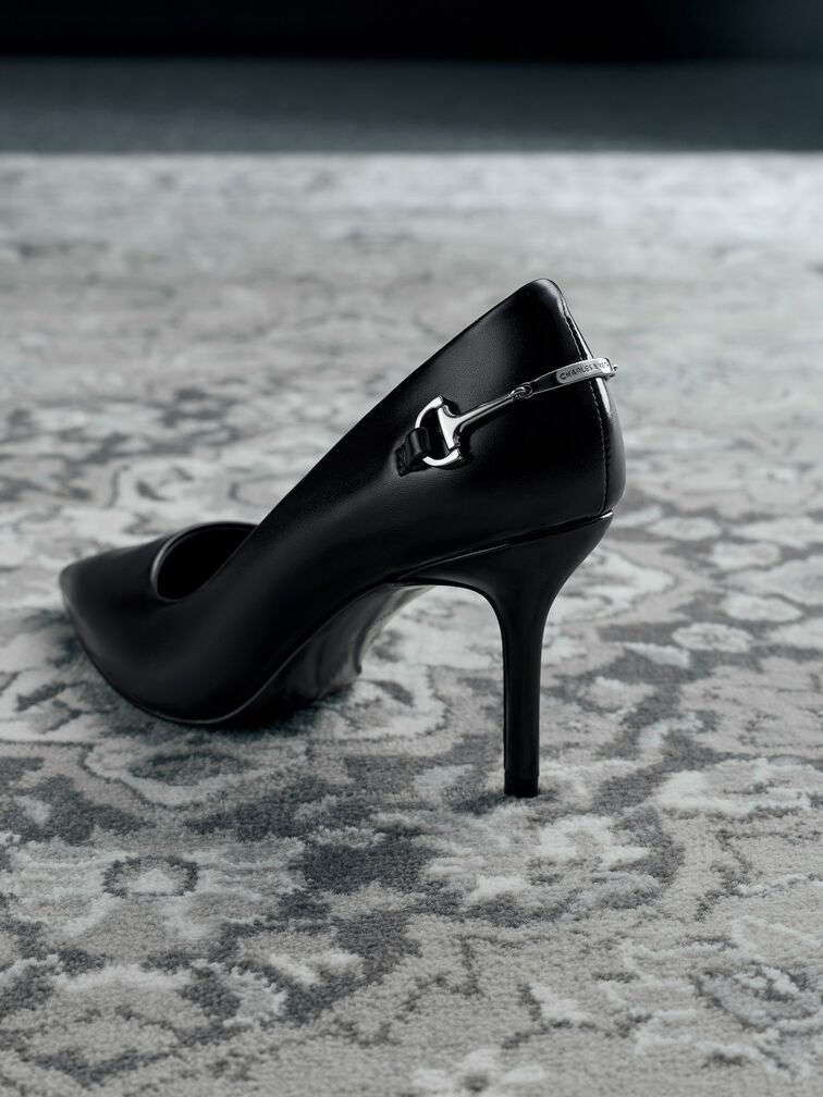 Erinna Metallic-Accent Pointed-Toe Pumps, Black Box, hi-res