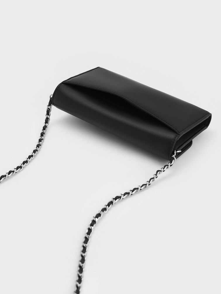 Octavia Front Flap Long Wallet, Noir, hi-res