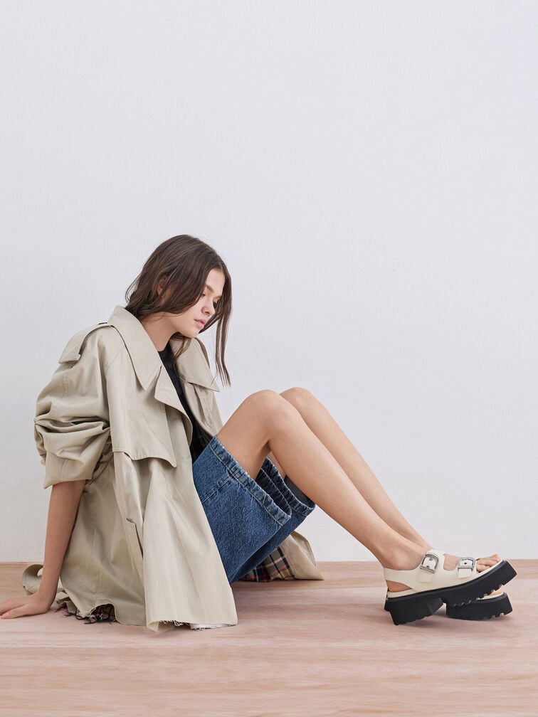 Nadine Slingback Platform Sandals, Chalk, hi-res