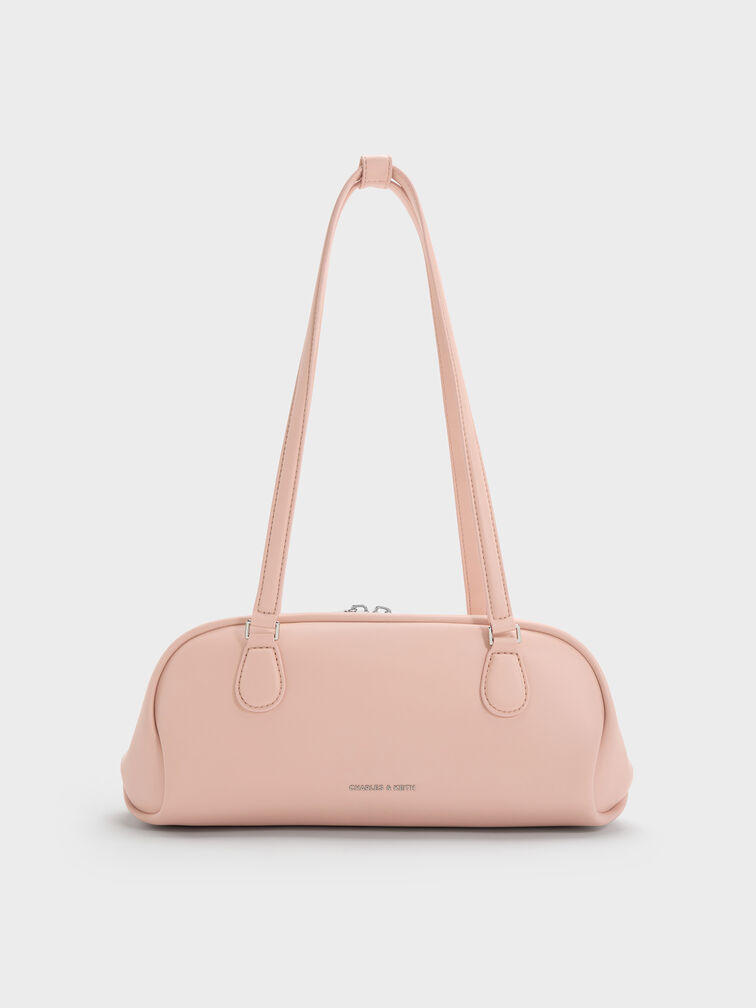 Nelly Elongated Shoulder Bag, Light Pink, hi-res