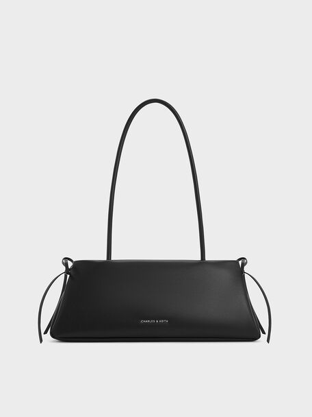 Hazel Bow Shoulder Bag, Noir, hi-res