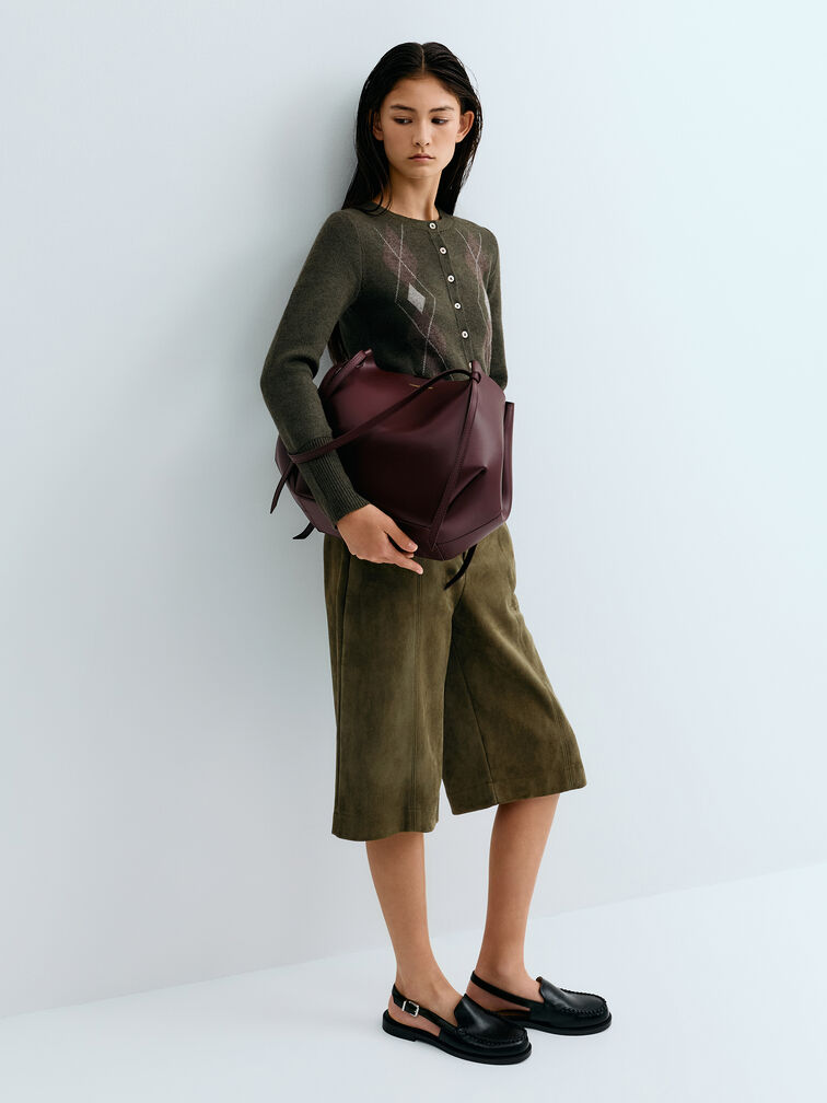 XL Calla Tote Bag, Wineberry Red, hi-res