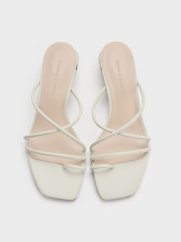 Meadow Strappy Toe Ring Sandals, White, hi-res