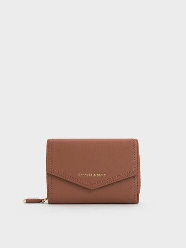 Stitch Trim Envelope Wallet, Chocolate, hi-res