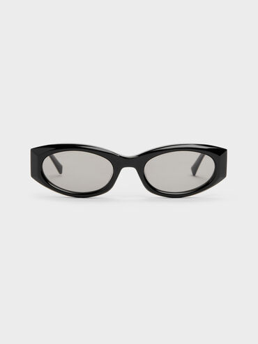 Aubrey Oval Sunglasses, Noir, hi-res