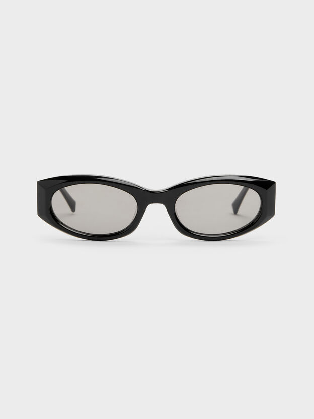 Aubrey Oval Sunglasses, Noir, hi-res