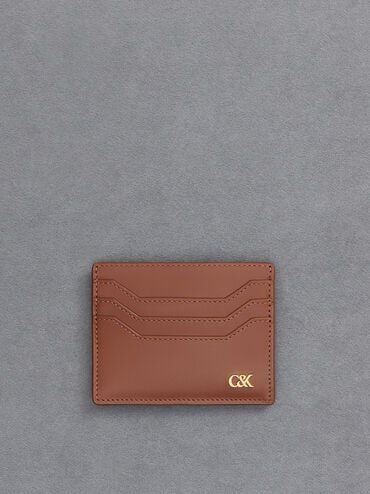 Carli Leather Multi-Slot Card Holder, Cognac, hi-res