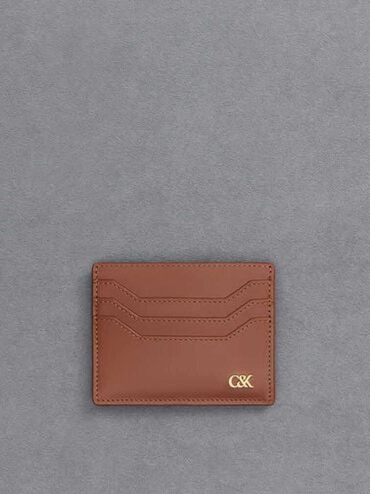 Carli Leather Multi-Slot Card Holder, Cognac, hi-res
