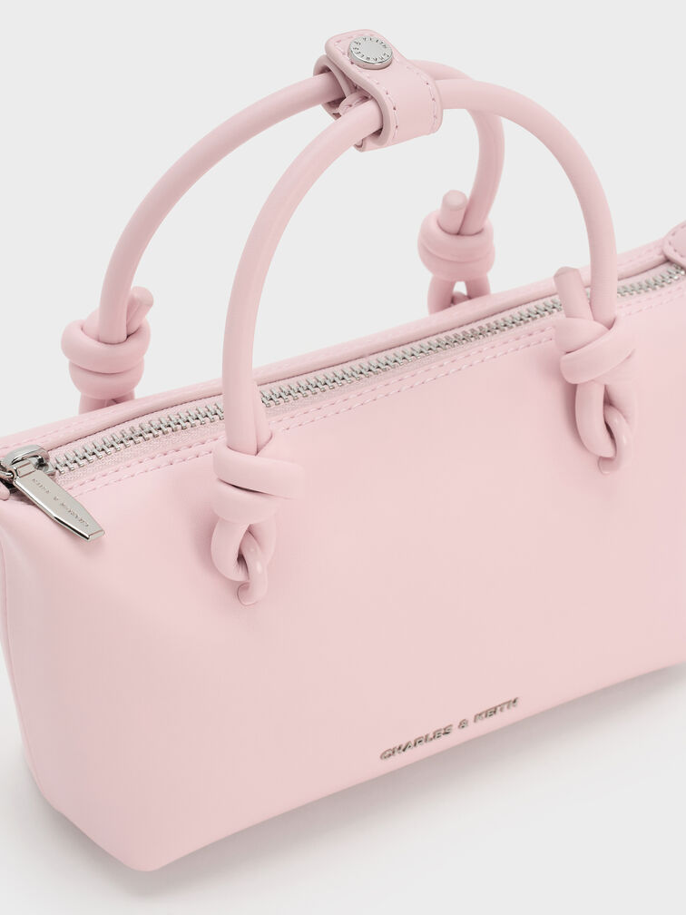 Sammie Knotted-Handle Tote Bag, Cotton Candy Pink, hi-res