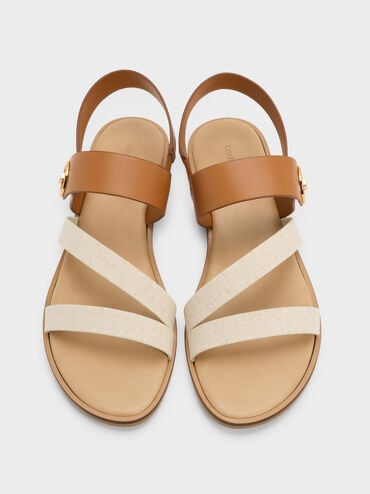 Yara Strappy Sandals, Caramel, hi-res