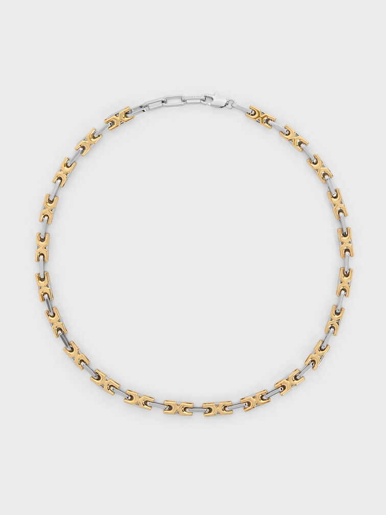 Adalyn Two-Tone Interlocking Necklace, Multi, hi-res