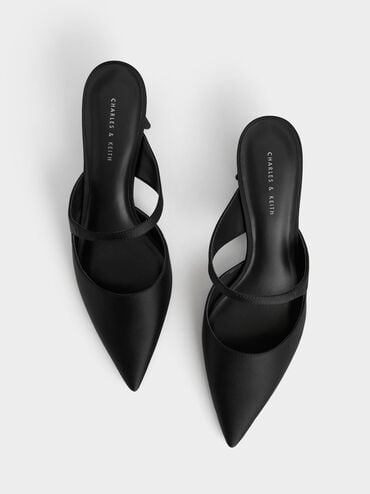 Vada Asymmetric Sculptural Heel Pumps, Black, hi-res