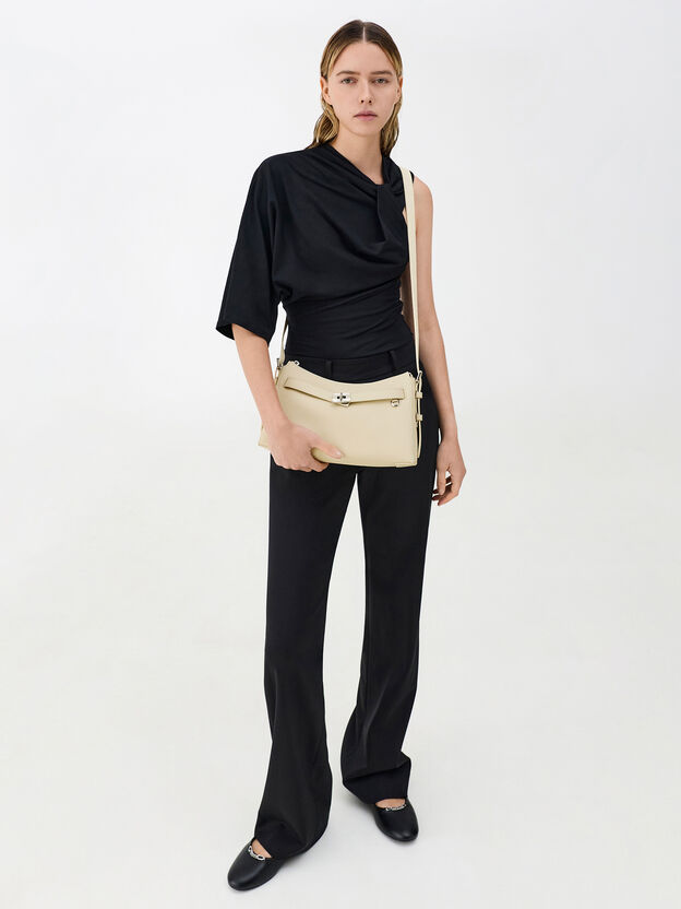 Dinora Belted Shoulder Bag, Chalk, hi-res