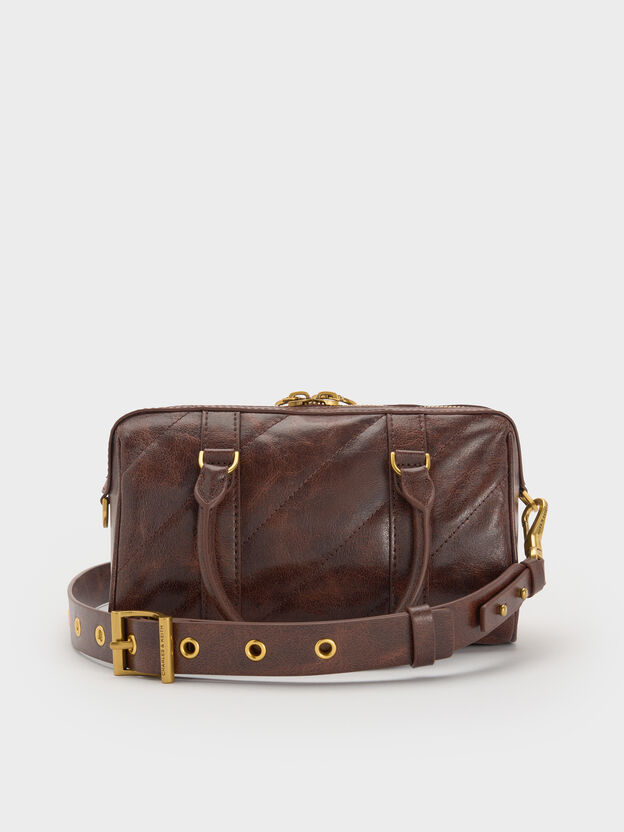 Philomena Bowling Bag, Distressed Coffee, hi-res