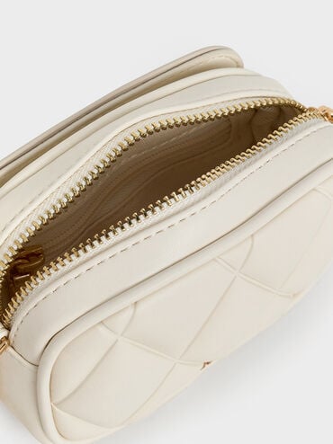 Arwen Quilted Mini Bag, Cream, hi-res