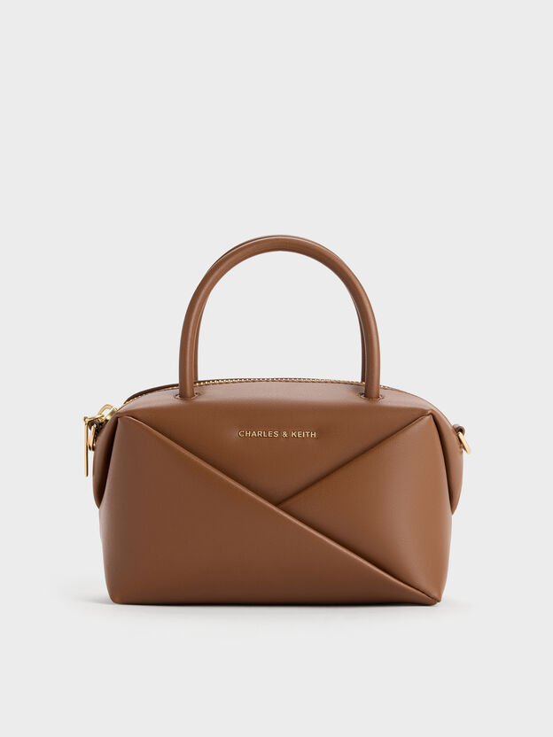 Midori Geometric Bowling Bag, Chocolate, hi-res