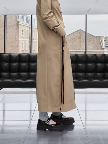 Darra Ridged-Sole Platform Mary Janes, Black Box, hi-res