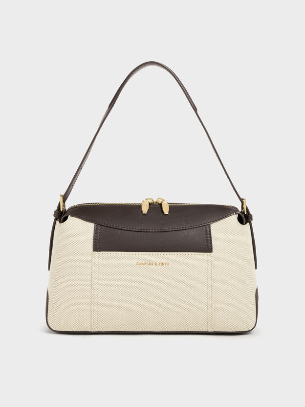 Roan Canvas Top Handle Bag, Espresso Brown, hi-res