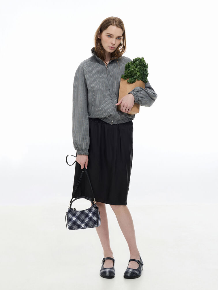 Hazel Checkered Top Handle Bag, Multi, hi-res