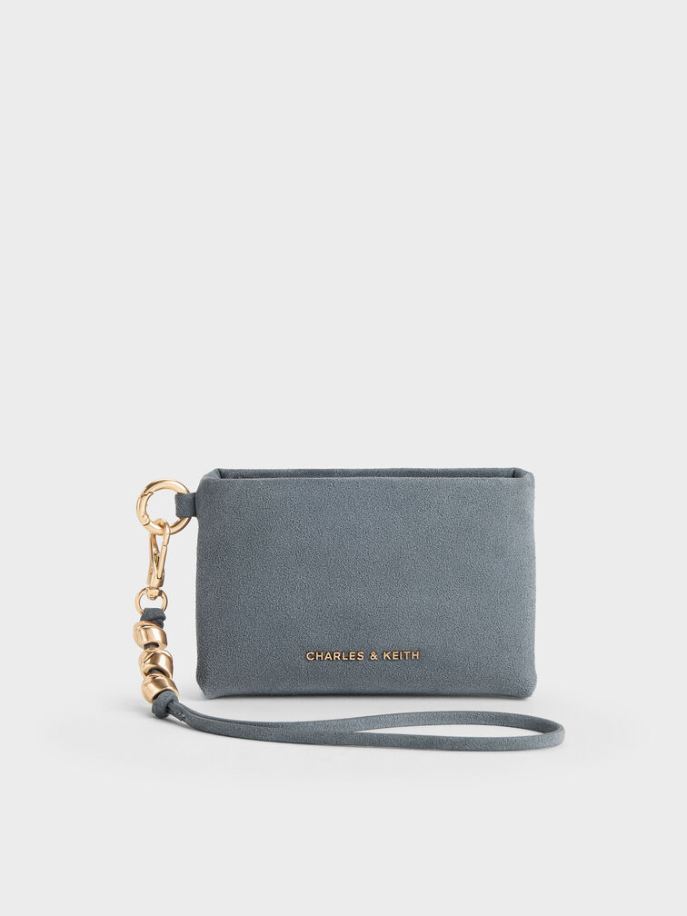 Zephyr Metallic-Accent Wristlet, Smoky Blue, hi-res
