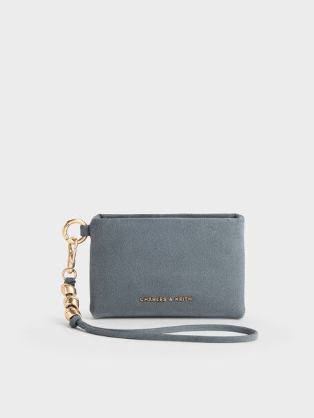 Zephyr Metallic-Accent Wristlet, Smoky Blue, hi-res