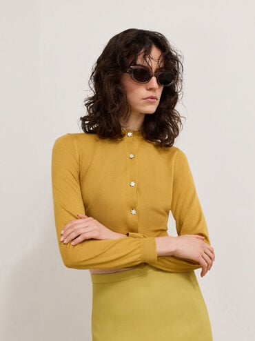 Birdie Recycled Acetate Sunglasses, Chestnut Brown, hi-res