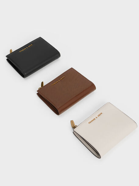 Harmonee Top-Zip Small Wallet, Ivory, hi-res