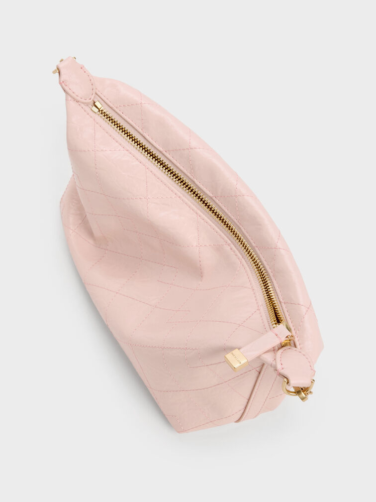 Duo Quilted Shoulder Bag, Soft Pink, hi-res