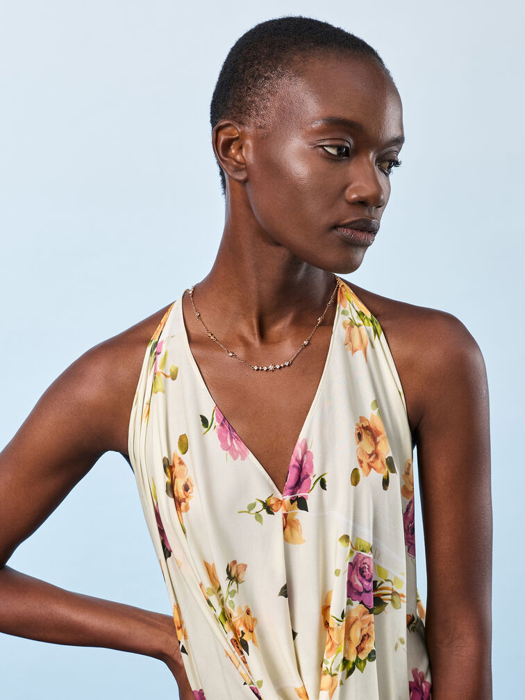 Everest Crystal Star Necklace, Rose Gold, hi-res