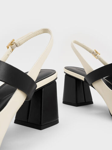 Yvette Mary Jane Slingback Pumps, Chalk, hi-res