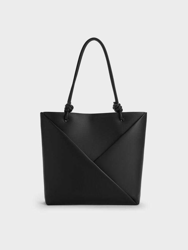 Midori Geometric Tote Bag, Jet Black, hi-res
