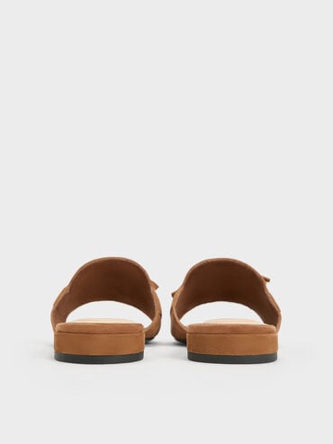 Kori Suede Lace-Up Slide Sandals, Cognac, hi-res