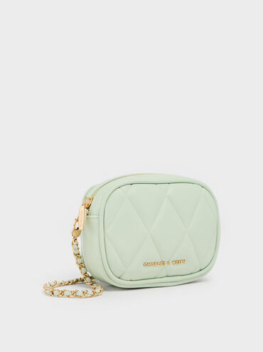 Arwen Quilted Mini Bag, Mint Green, hi-res