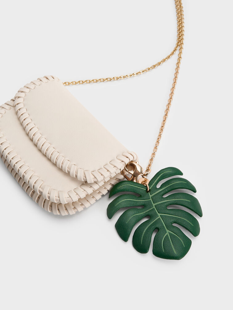 Blume Braided Chain-Handle Wallet, Cream, hi-res