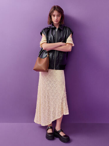 Edna Bucket Bag, Chocolate, hi-res