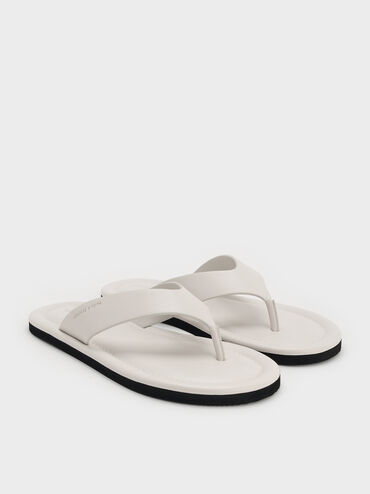 Trinah Thong Sandals, White, hi-res