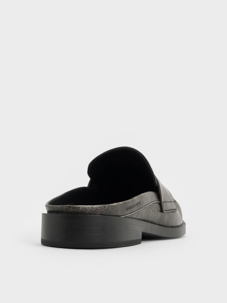 Dylan Penny Loafer Mules, Grey, hi-res