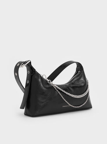 Atwood Chain-Embellished Shoulder Bag, Noir, hi-res